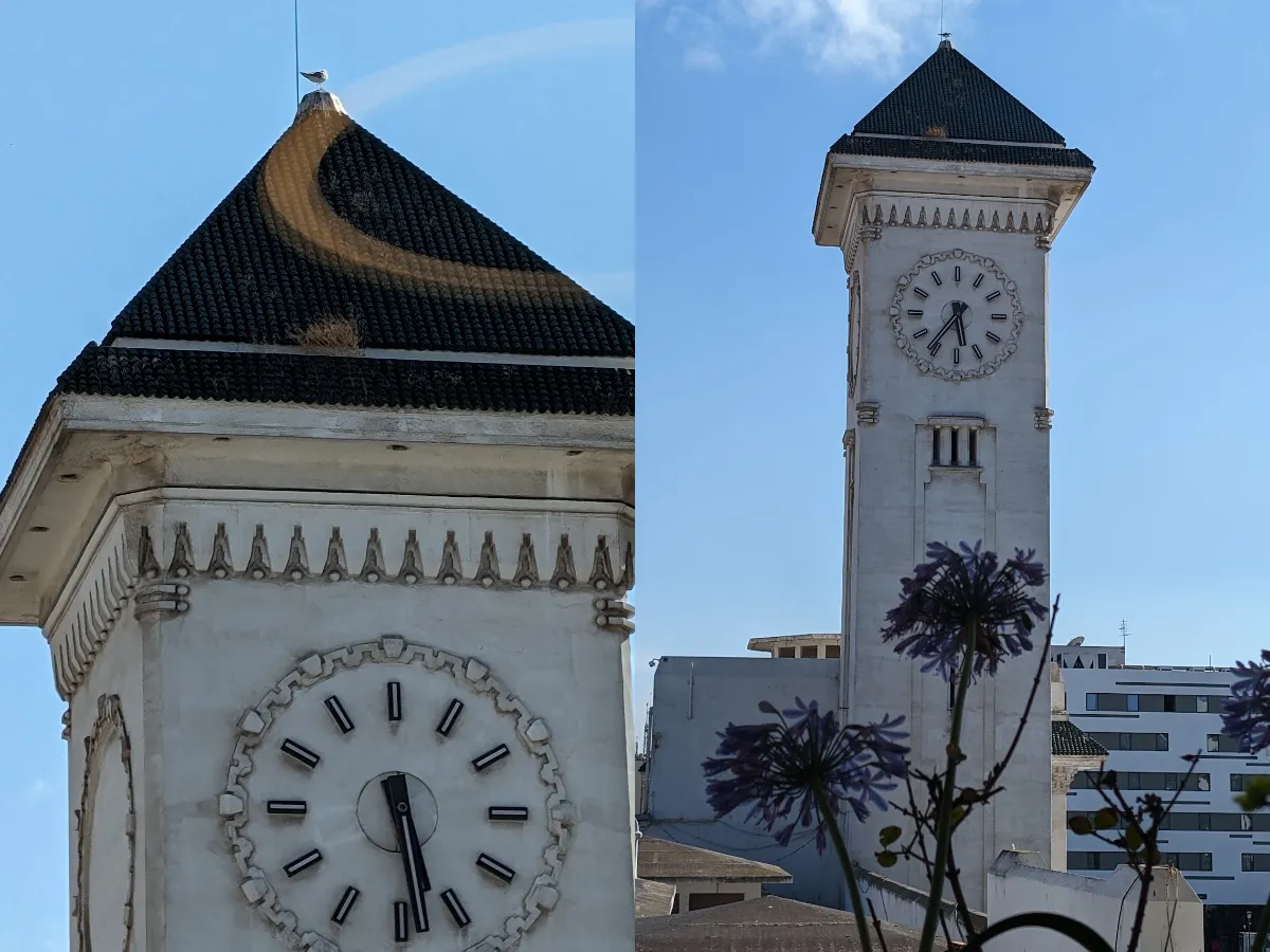 Clock tower of the old Casa Voyageurs train station