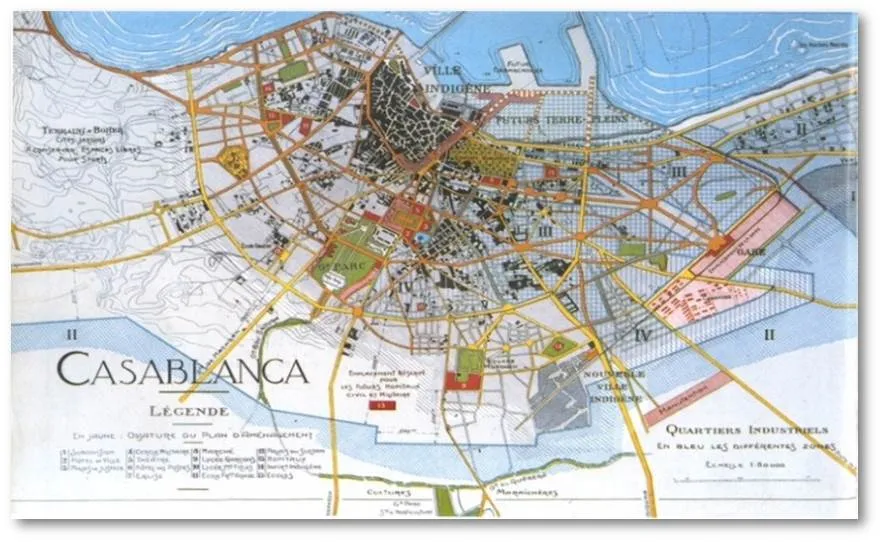 1914 Prost&rsquo;s urban plan for Casablanca